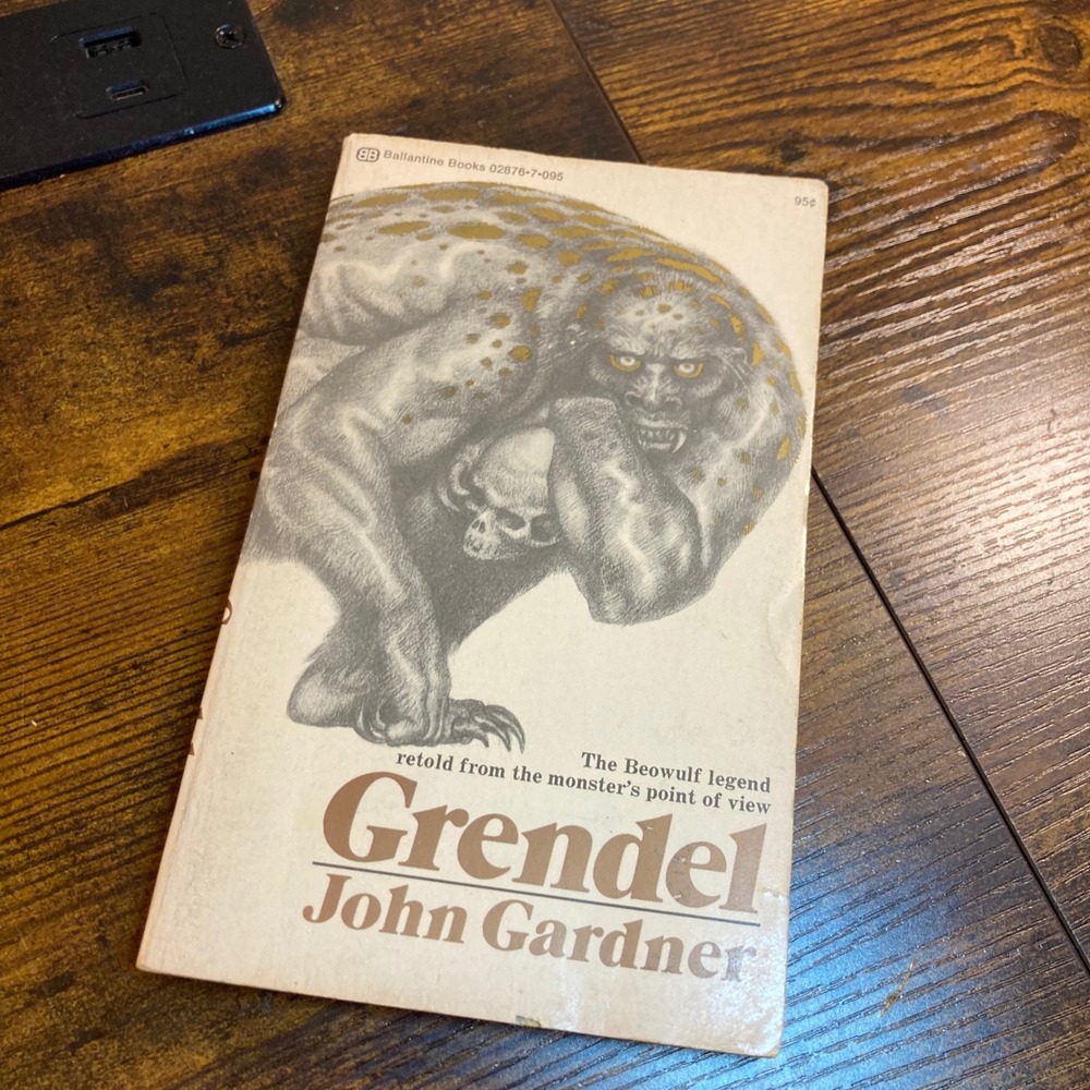 Grendel John Gardner 1972 Vintage Paperback Book Beowulf Fantasy Postmodern